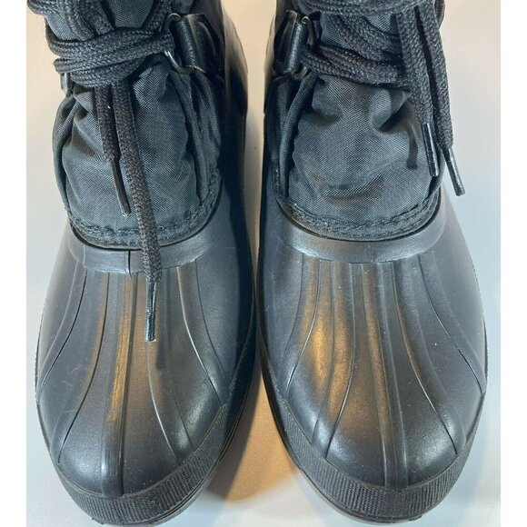 Sorel Kaufmam Canada Black Lined Rubber Fur Top Lace Up Snow Boots - Picture 5 of 11